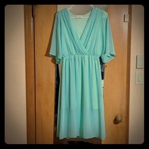 Chiffon V Neck Dress